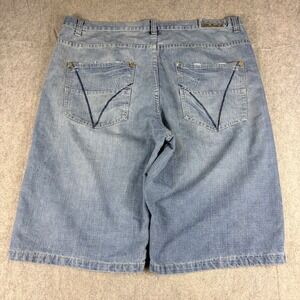 Y2K Baggy Jean Shorts Mens 42 x‎ 15 Indigo 30 Denim Skate Grunge Pinkman Jorts